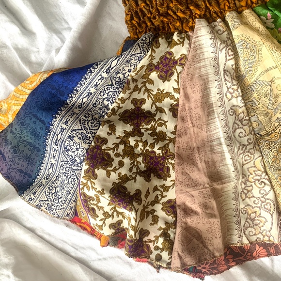 High Waist Multi Pattern Mini Skirt From Italy - Picture 5 of 6